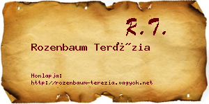 Rozenbaum Terézia névjegykártya